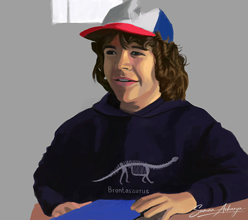 Dustin Henderson Digital Painting Timelapse | 5-Hour Photoshop Portrait from Stranger Things