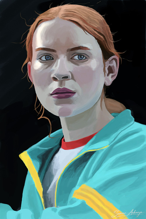 Max Mayfield Digital Painting Timelapse | Stranger Things Fan Art Portrait