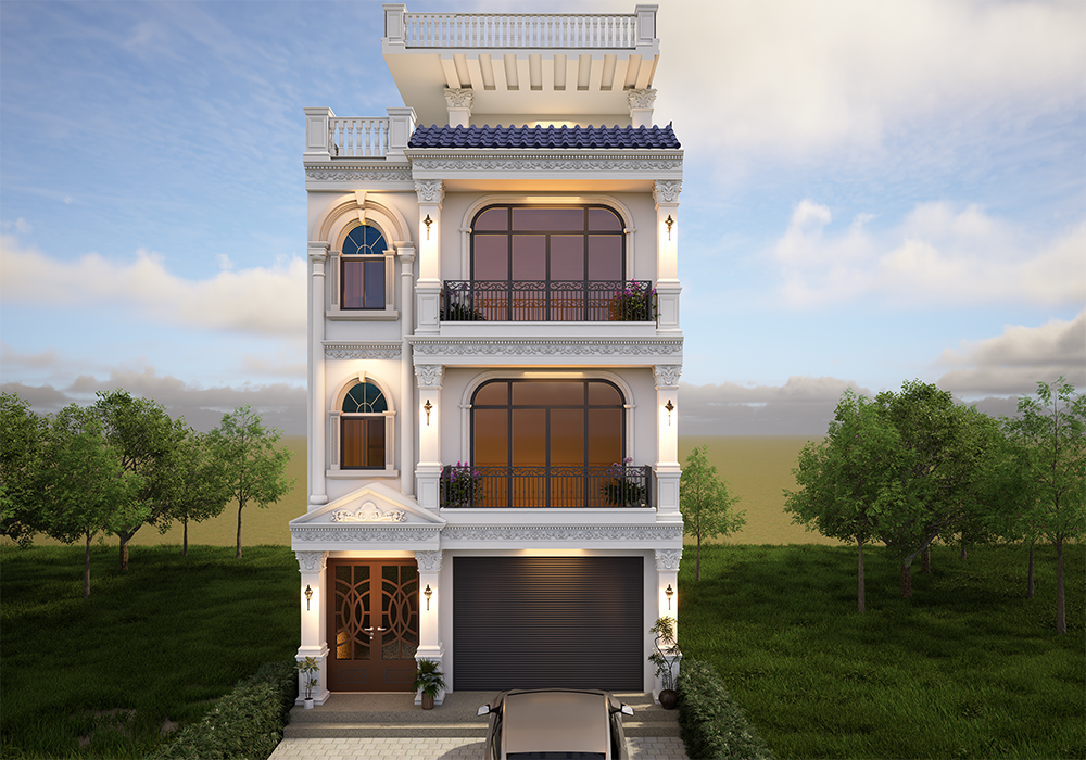 Neo Classical Bungalow Exterior Design